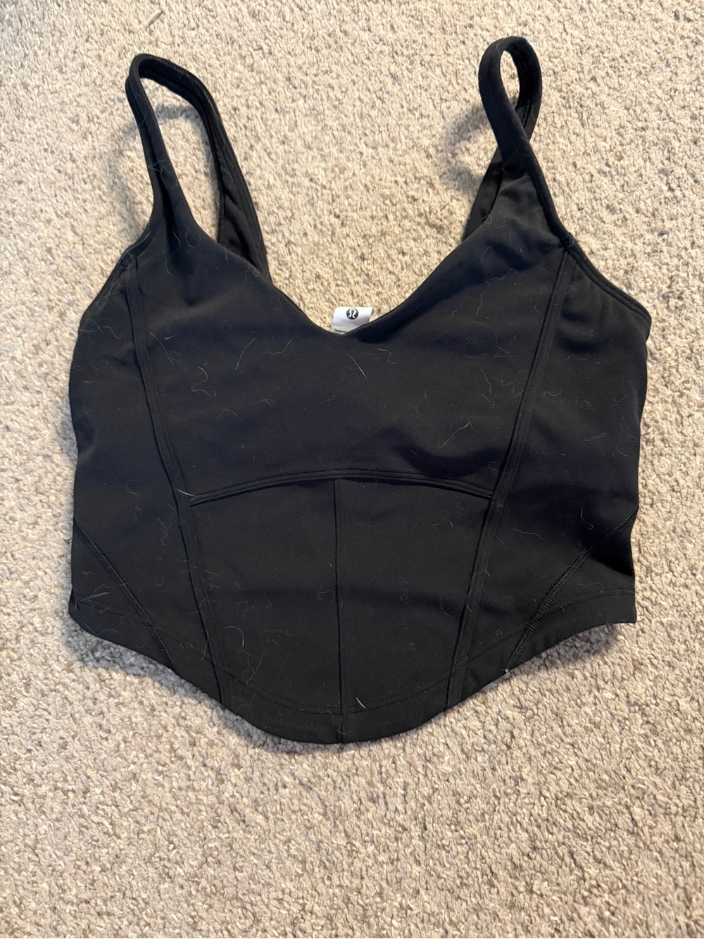 Lulu lemon Black Cropped Tank Top